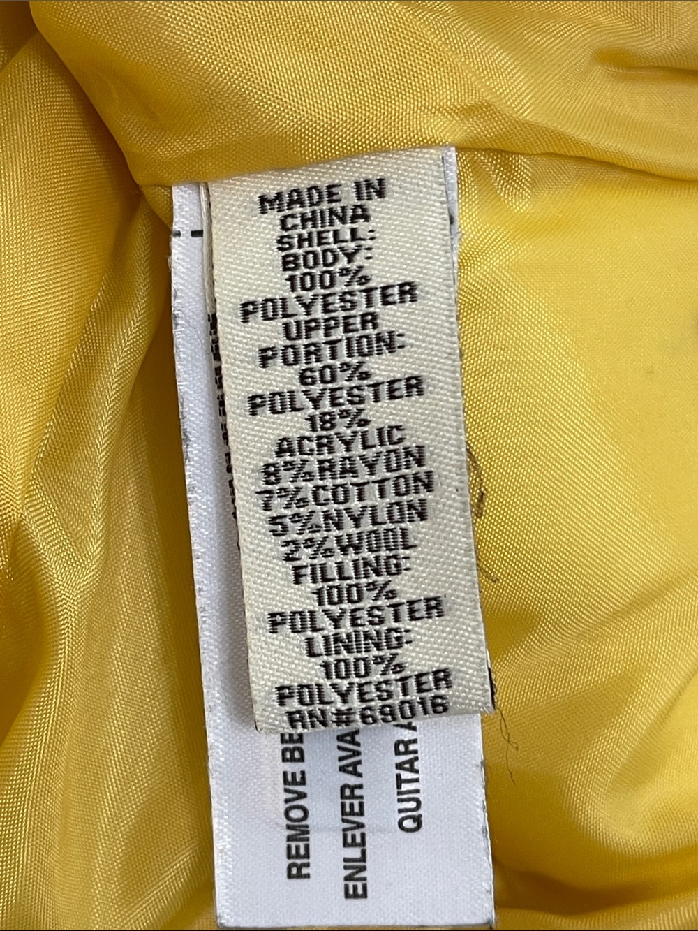Ruff Hewn Yellow Quilted Puffer Vest Tweed Toggle Accents Size M - Picture 6 of 16